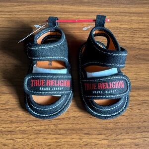 True Religion Kids Black and Red Sandals